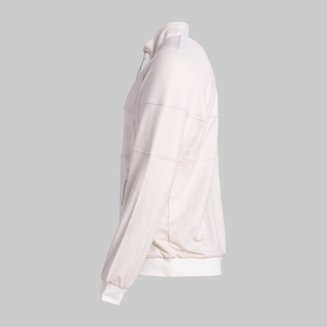 French Terry Quarter Zip - Bone White