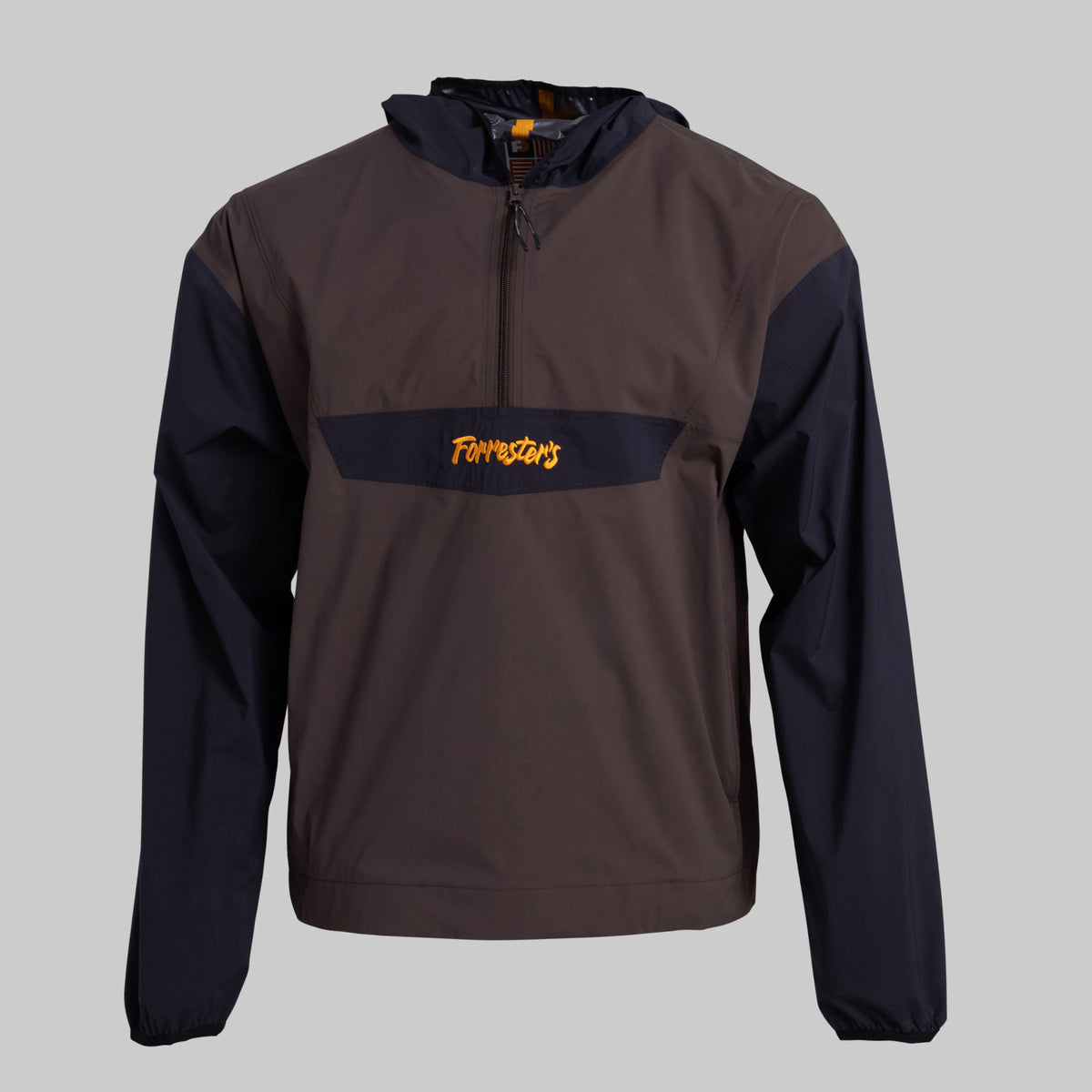 Packable Rain Jacket - Brown/Black